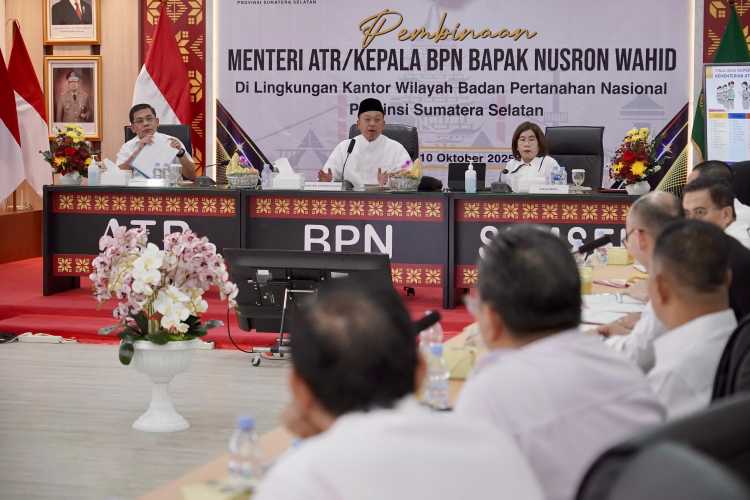 Pembinaan di Kanwil BPN Provinsi Sumsel, Menteri Nusron Tekankan Layanan Pertanahan yang Adaptif bagi Generasi Muda