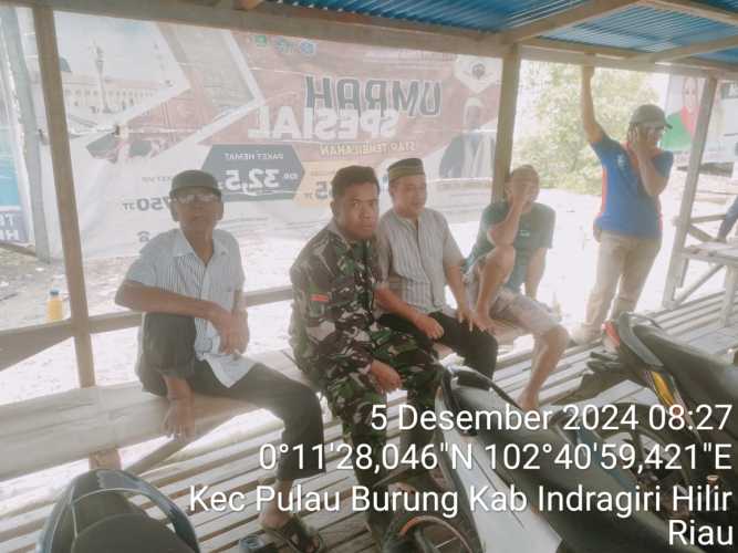 Babinsa Bangun Harjo Memonitor Perkembangan Kamtibmas di Masyarakat Jelang Akhir Tahun