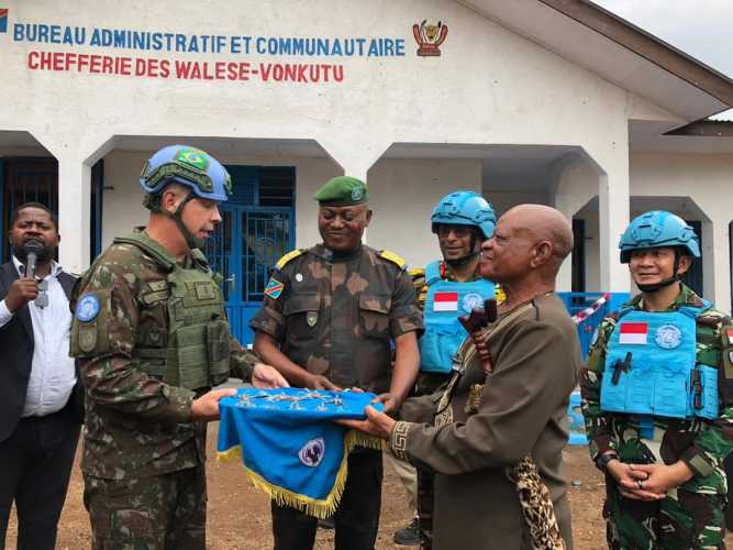 Force Commander MONUSCO Resmikan Kantor Valeze Vonkutu yang Direhabilitasi oleh Tim QIP INDO RDB 39-F di Desa Ofay