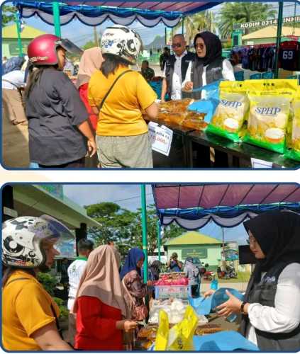 Sambut Idul Fitri 1447 H, Bulog Tembilahan Gelar Gerakan Pangan Murah Bersama Kodim 0314/Inhil