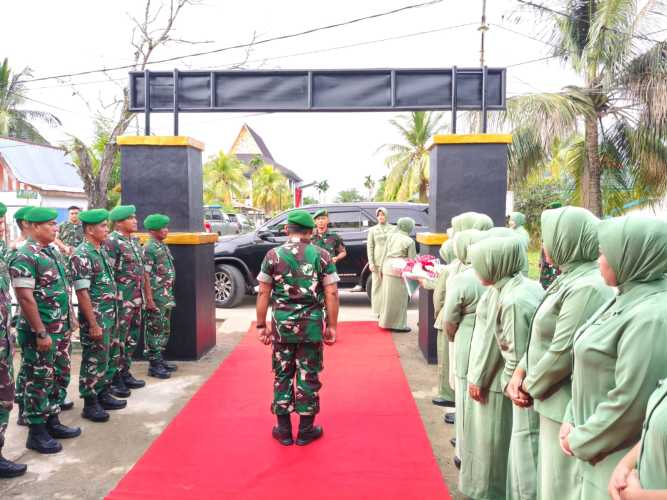 Koramil 01/Tembilahan menerima kunjungan kehormatan dari Dandim 0314/Indragiri Hilir
