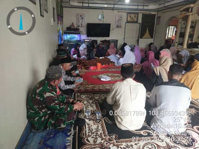 Babinsa Lakukan Takziah kepada Warga yang Terkena Musibah
