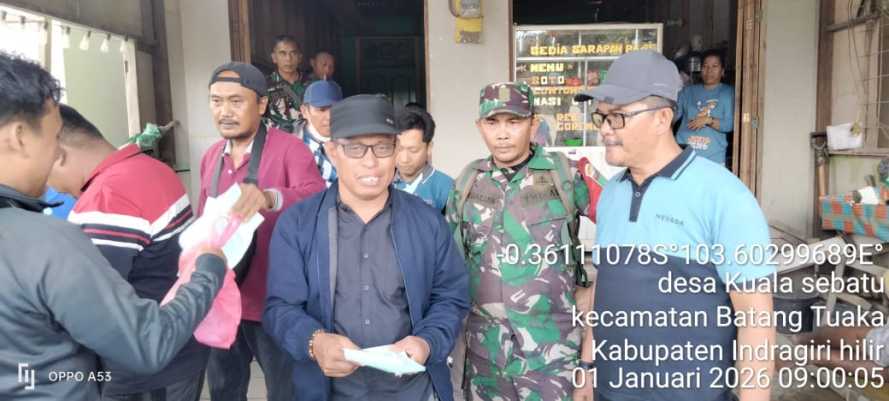 Babinsa Koramil 12/Batang Tuaka Himbau Petani Segera Mulai Masa Tanam Padi di Desa Kuala Sebatu