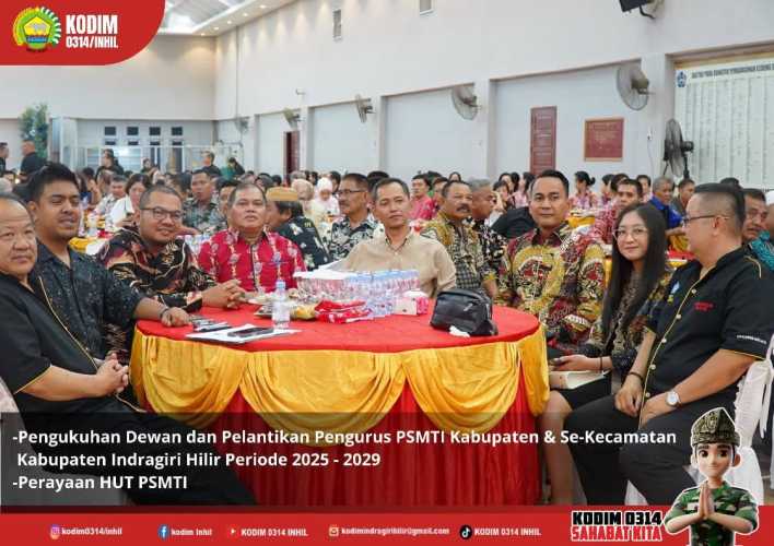 Dandim 0314/Inhil Hadiri Pengukuhan Pengurus PSMTI Inhil Masa Bakti 2025–2029