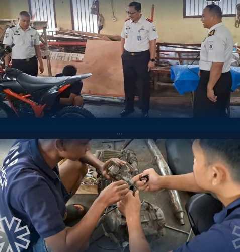 Kalapas Tembilahan Tinjau Kegiatan Bimbingan Kerja Warga Binaan