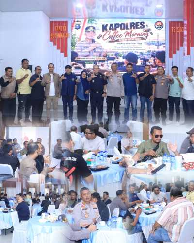 Kapolres Inhil Gelar Coffee Morning Bersama Media, Sosialisasikan Program Perlinsos Digital
