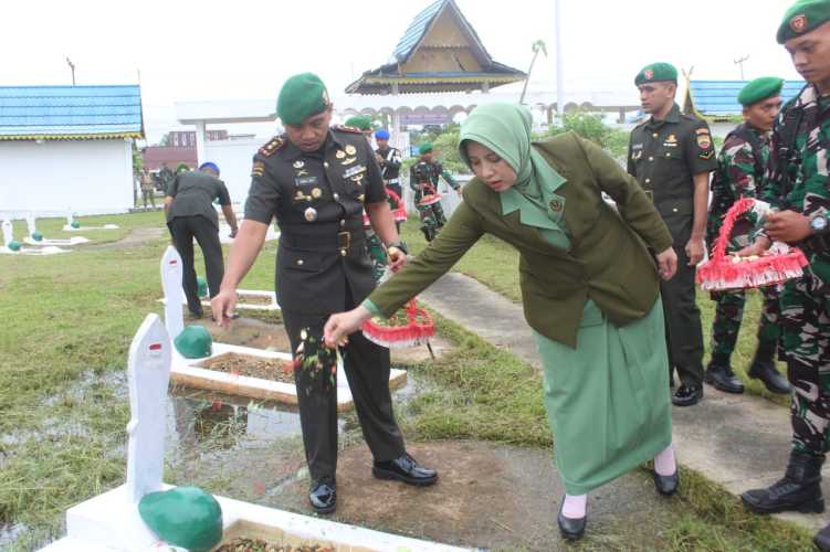 Dandim 0314/Inhil Pimpin Ziarah dan Tabur Bunga Dalam Rangka HJK Tahun 2023