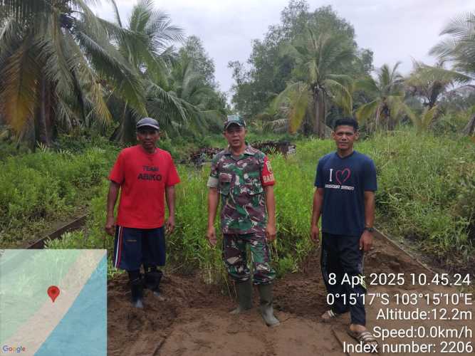 Babinsa dan Warga Kolaborasi, Situasi Sungai Piring Aman Terkendali