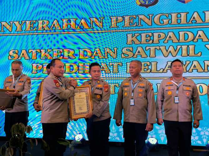 Polres Indragiri Hilir Raih Penghargaan Kapolri Kategori Pelayanan Prima