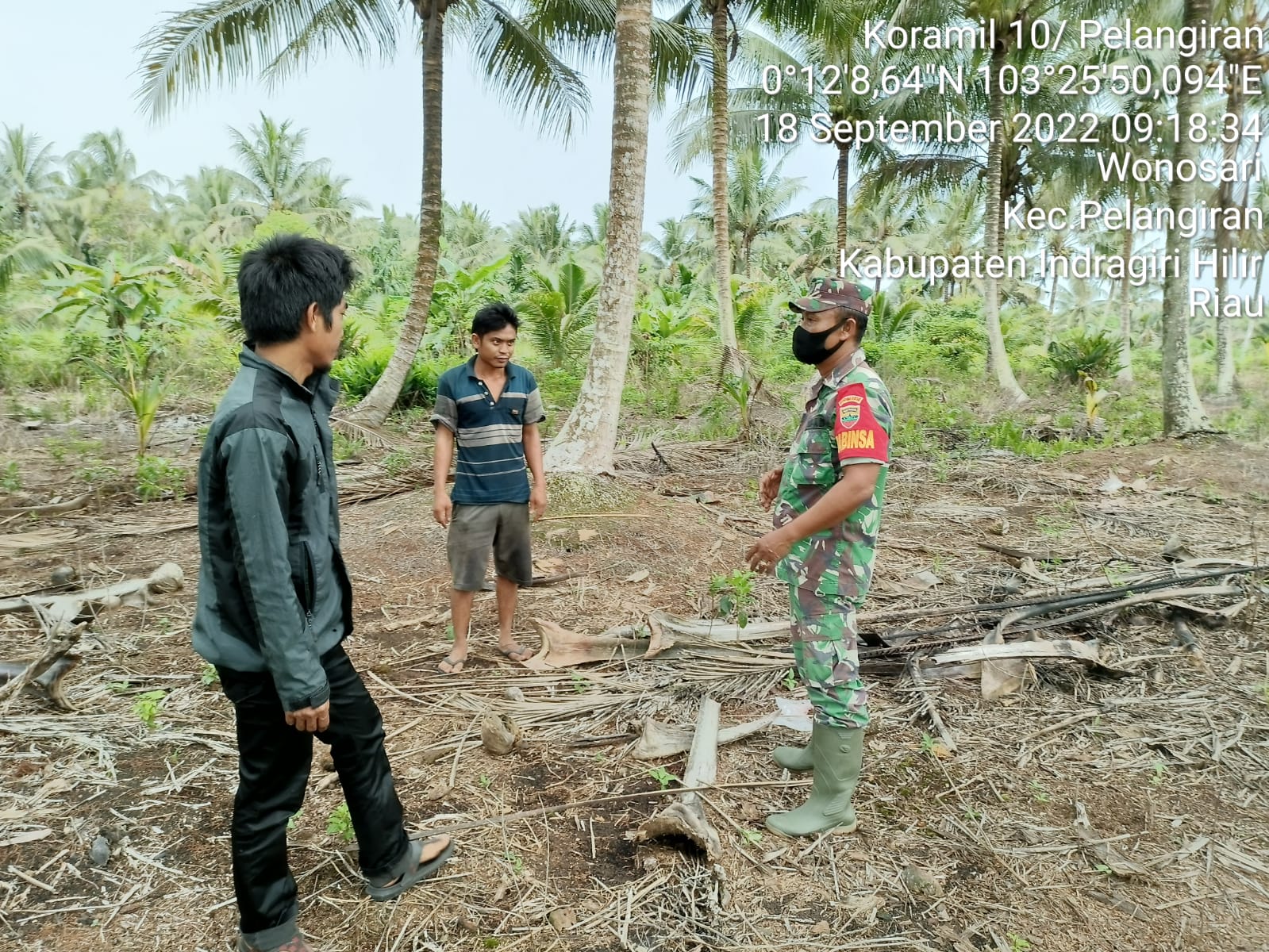 Serka Sugianto Babinsa Koramil 10/Pelangiran Mengulang Kembali Sosialiasi Pencegahan Karhutlah