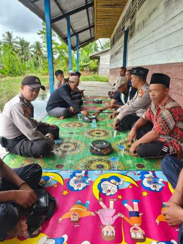 Polsek Kuindra Gelar Doa Bersama Syukuran Pembangunan Jembatan  dan renovasi sd 020 Parit 14 Kelurahan Sapat