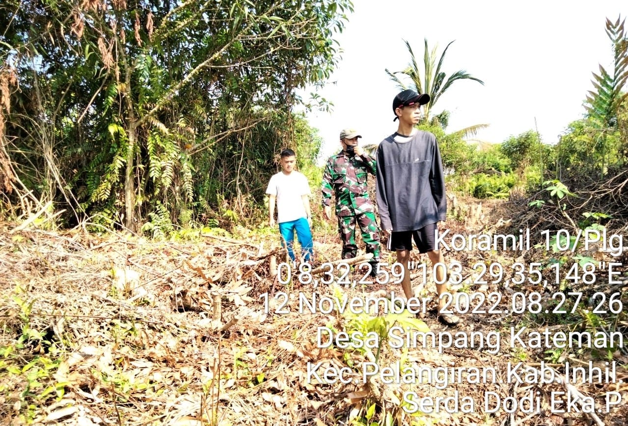 Babinsa Simpang Kateman Kerahkan Personil Gabungan