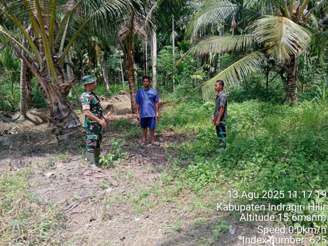 Babinsa Batang Tuaka Fokus  upaya pencegahan Karhutla