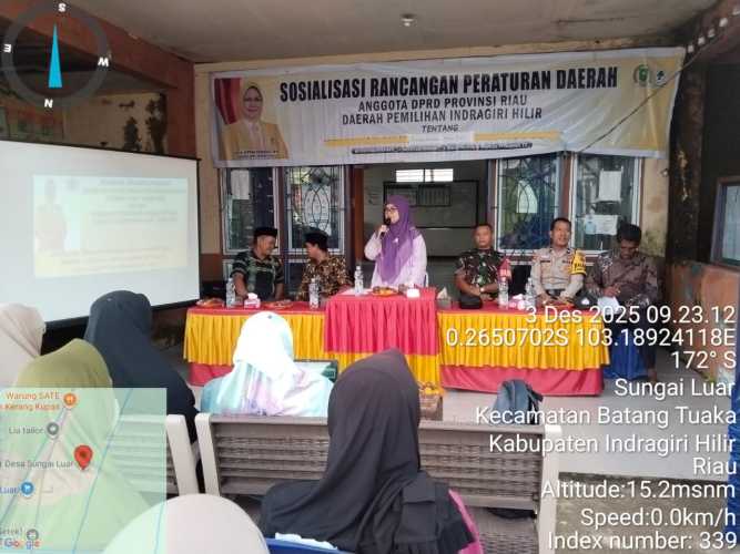 Warga Sungai Luar Antusias Ikuti Sosialisasi Ranperda Budaya Melayu oleh DPRD Provinsi Riau