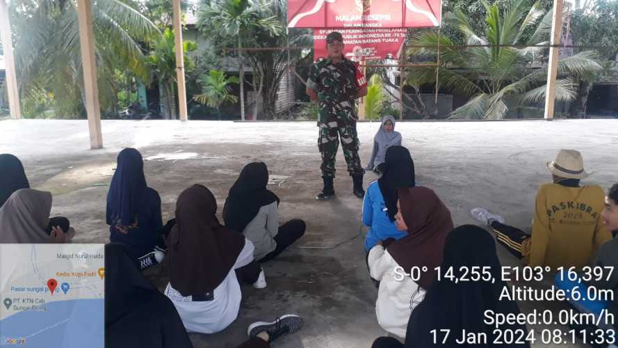 Tingkatkan Karakter Diri Yang Lebih Baik,Babinsa Sampaikan Dalam Latihan PBB