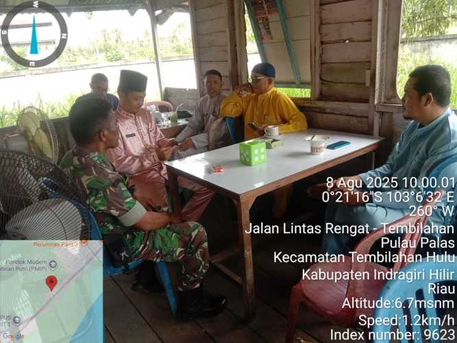 Danposramil 01/Tbh Aktif Jalin Silaturahmi dengan Perangkat Kecamatan Tembilahan Hulu
