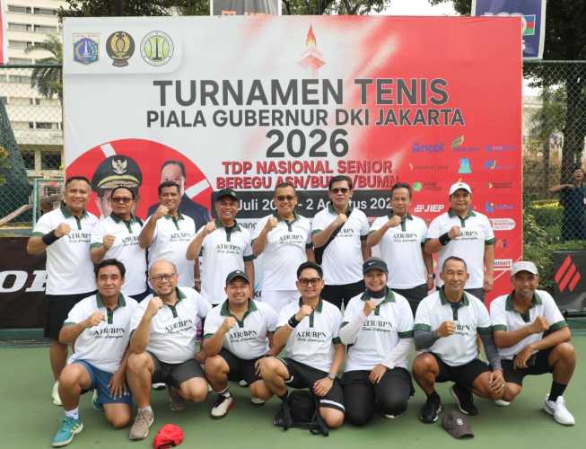 Bangun Soliditas Melalui Olahraga, Kementerian ATR/BPN Berpartisipasi dalam Turnamen Tenis Piala Gubernur DKI Jakarta 2026