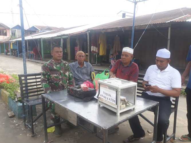 Jelang Lebaran, Babinsa Galang Dana Santuan Anak Yatim