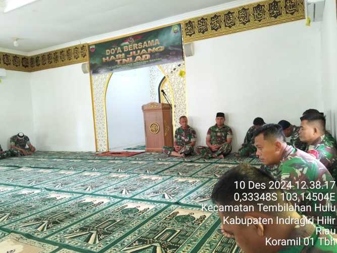 Personil Koramil 01/Tembilahan Mengikuti Doa Bersama Sambut Hari Juang TNI AD