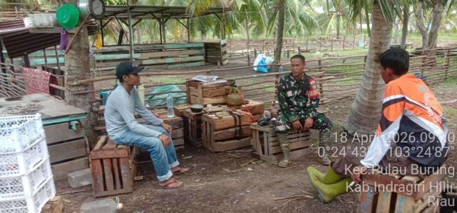 Babinsa Koramil 11/PBR Gencar Lakukan Komunikasi Kependudukan  Cegah Karhutla