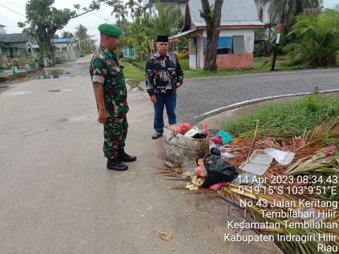 KUPT DLHK Dengarkan Masukkan Babinsa Tentang Minimnya Tempat Sampah