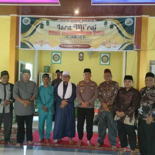 Kapolsek Pulau Burung Hadiri Peringatan Isra Mi’raj di Surau Nurul Hikmah