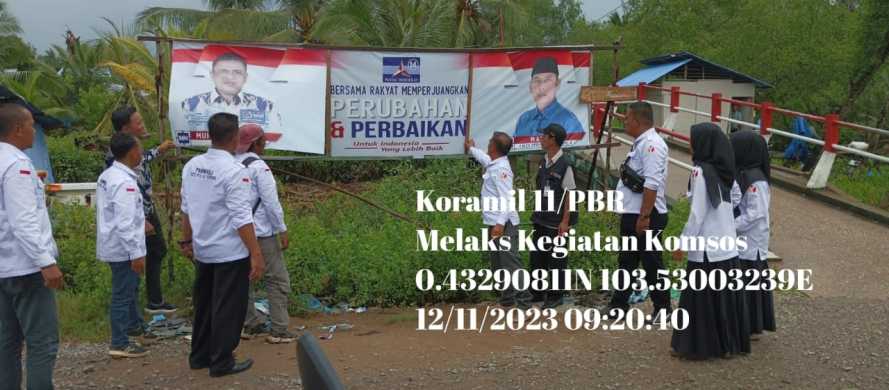 Pelda Rafli PAM Pelepasan Baleho dan Spanduk Bersama Panwaslu Kecamatan