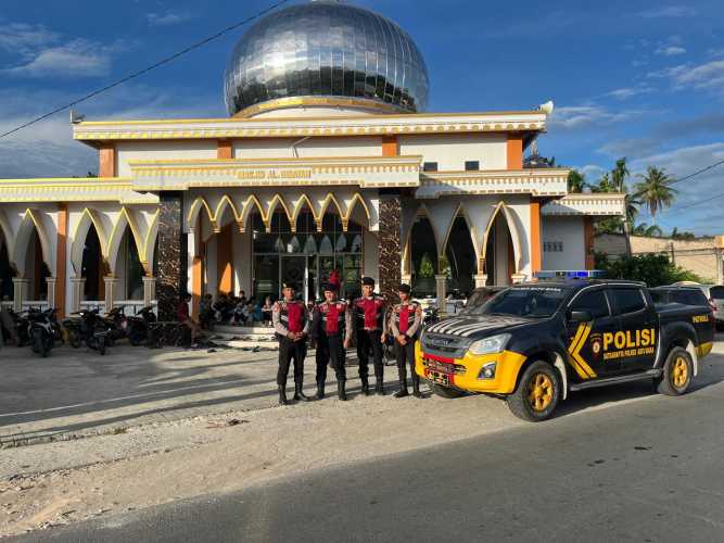 Personil Sat Samapta Polres Batu Bara Laksanakan Patroli dan Pengamanan Sholat Idul Adha