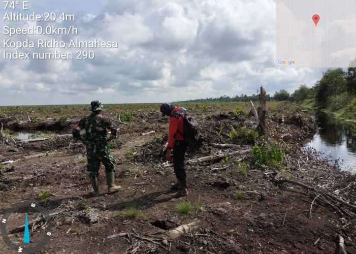 Kopda Ridho Bersama Satgas Pemantauan Lahan Terbuka