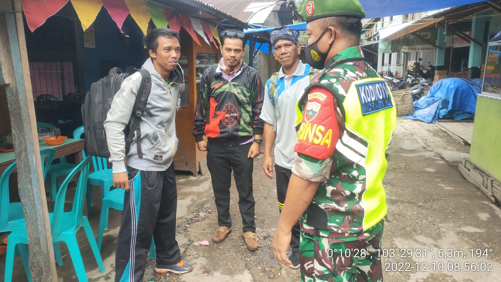 Serda Candra Bastian Melaksanakan Penjaringan Teritorial di Kawasan Pasar