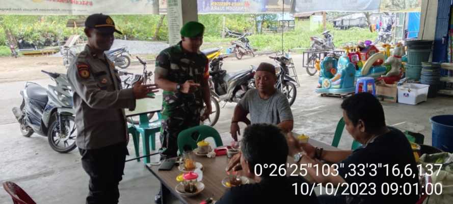 Babinsa Bersama Babinkamtibmas Membangun Kawasan Tertib dan Aman