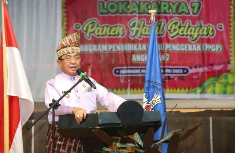 Bupati Inhil Membuka Lokakarya 7 “Panen Hasil Belajar” PPGP Angkatan 7