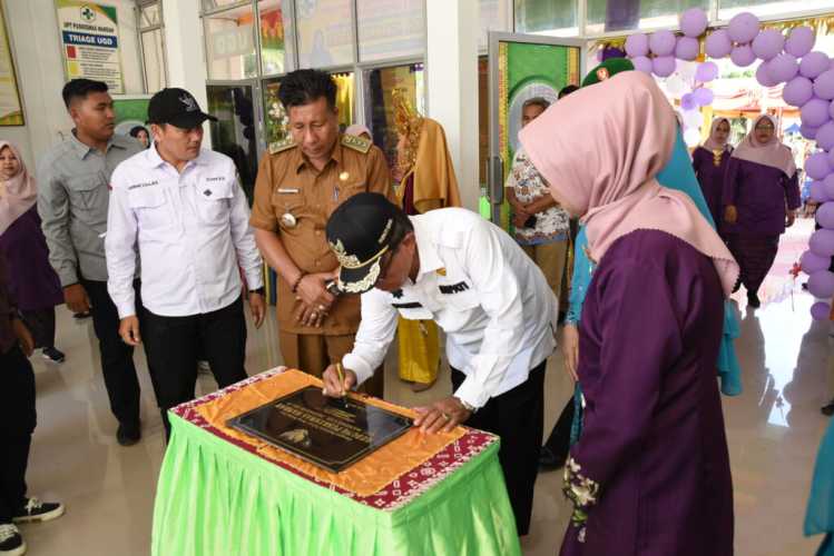 Bupati Indragiri Hilir Resmikan Gedung Baru Rawat Jalan dan Rawat Inap UPT Puskesmas Mandah.