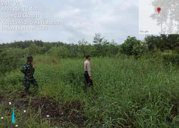 Babinsa Rutin Lakukan Pengecekkan Titik Api di Lahan Konsesi