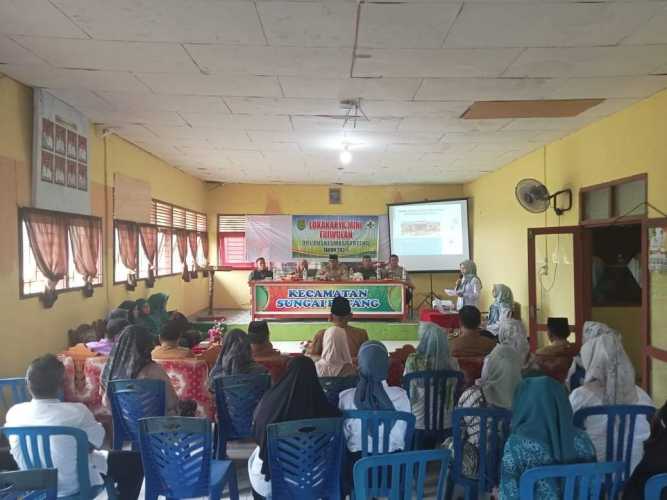 Lokmin Triwulan Ketiga, UPT Puskesmas Sungai Batang MoU Program Stop Buang Air Besar Sembarangan