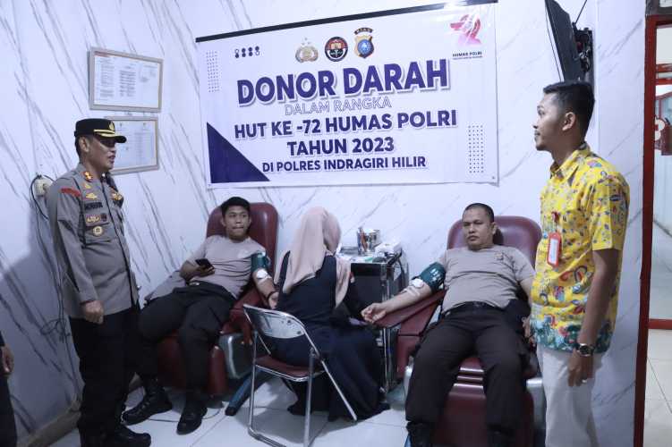 36 Kantong Darah Berhasil di Kumpulkan Polres Inhil: Semoga Bermanfaat