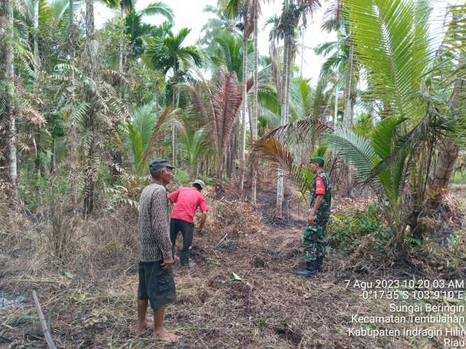 Perketat patroli Serda Deni Tinjau Lokasi Rawan Karlahut