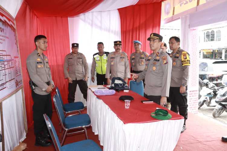 Polres Inhil Dirikan Pos Pengamanan dan Pelayanan Jelang Natal dan Tahun Baru