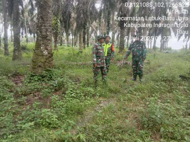 Babinsa Koramil 04/PP Rutin Gelar Patroli dan Sosialisasi Karhutla di Desa Binaan