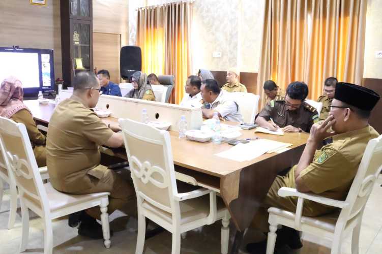 Sekda Inhil Hadiri Rakor Pengendalian Inflasi 2025 Bersama Kemendagri Secara Virtual