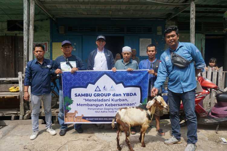 Sambu Group bersama dengan Yayasan Bahtera Dwipa Abadi (YBDA) kembali berbagi kebahagiaan di 5 wilayah sekitar operasional lokasi usaha