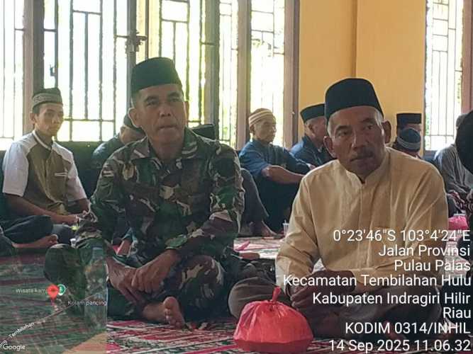 Babinsa Sialang Panjang Hadiri Peringatan Maulid Nabi Muhammad SAW, Perkuat Ukhuwah Islamiyah