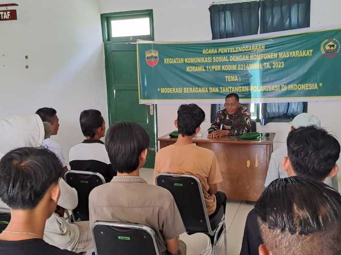 Secara Rutin Danramil Pulau Burung Lakukan Pertemuan dengan Komponen Masyarakat