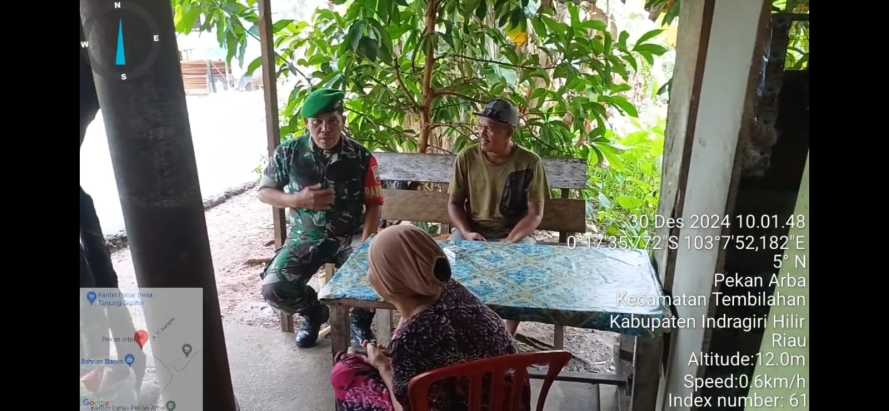 Babinsa Koramil 01/Tbh Gelar Komsos, Perkuat Jaringan Keamanan Jelang Tahun Baru 2025