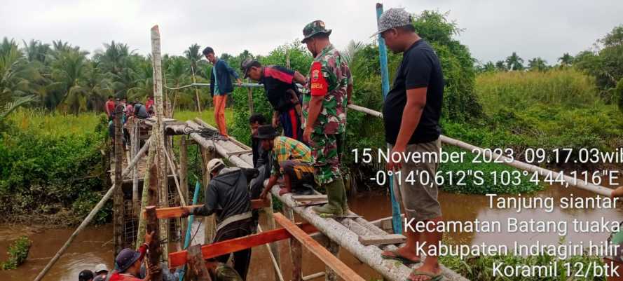 Serda Sukiran Perbaiki Fasilitas Warga dengan Gotong Royong