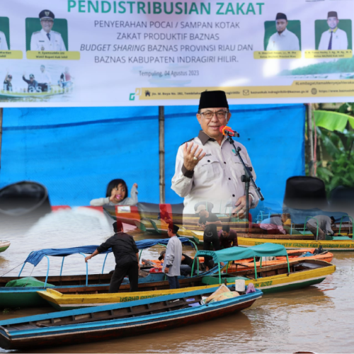 Dalam Kunker Ke Tempuling,Bupati HM Wardan Serahkan Bantuan Program Zakat Produktif Baznas