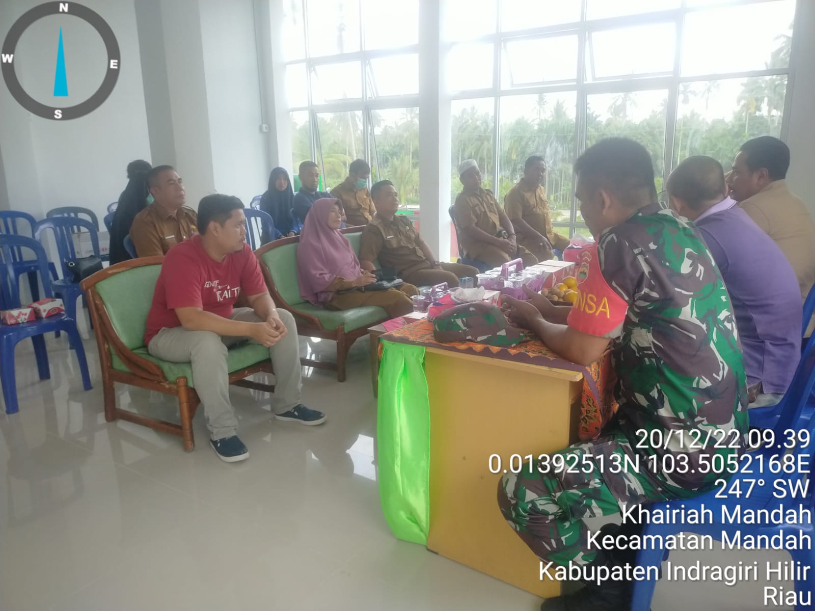 Babinsa Hadiri Musyawarah Peresmian Puskesmas Mandah