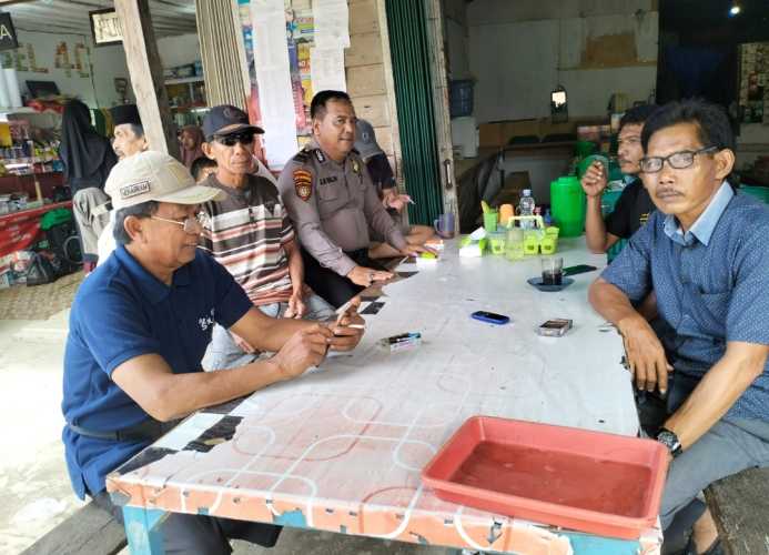 Kasubsektor Sencalang Polsek Keritang Sampaikan Pesan Kamtibmas