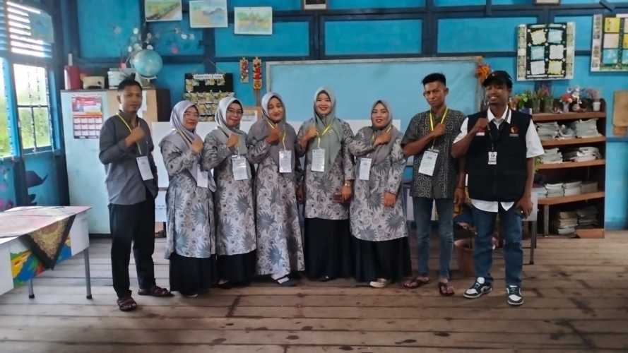 Tim TPS 01 Sungai Piring  Sukses Melaksanakan Pemungutan Suara Pemilu Tahun 2024