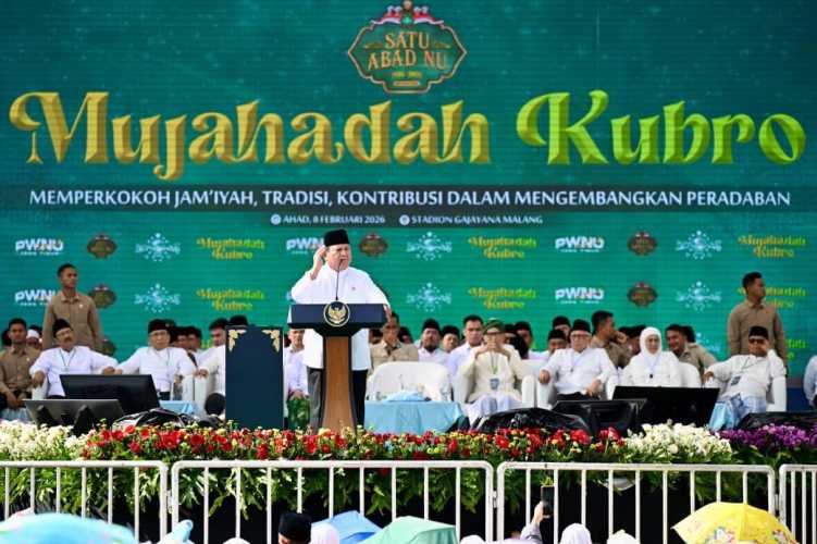 Presiden Prabowo Tegaskan NU sebagai Pilar Persatuan Bangsa dalam Mujahadah Kubro Satu Abad
